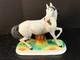 Lovely Dapple Gray White Porcelain Horse Figurine 6.25 Long