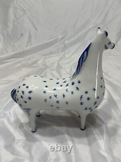 Lovely Porcelain Horse Figurine. Portugal