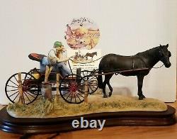 Lowell Davis From A Friend To A Friend Figurine Horse Carriage Dog Man