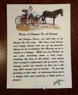 Lowell Davis From A Friend To A Friend Figurine Horse Carriage Dog Man