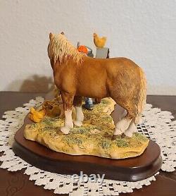 Lowell Davis Last Laff Figurine Horse, Tractor, Personally Signed By Artist