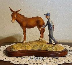 Lowell Davis Tricks Of The Trade Figurine Farmer Mule Horse