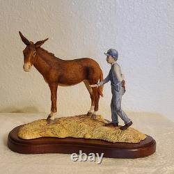 Lowell Davis Tricks Of The Trade Figurine Farmer Mule Horse