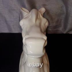 Luxurious Polish Glossy Porcelain Ceramic White Horse Head Decor
