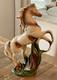 Mcm Rearing Horse Statue Gold Gilt Large Ceramic Figurine 17 Please Read