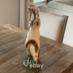 MCM Rearing Horse Statue Gold Gilt Large Ceramic Figurine 17 Please Read
