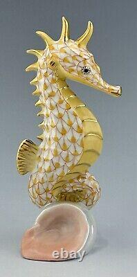 MINT HEREND Seahorse Butterscotch Fishnet Sea Horse Figurine