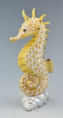 MINT HEREND Seahorse Butterscotch Fishnet Sea Horse Figurine