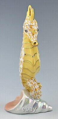 MINT HEREND Seahorse Butterscotch Fishnet Sea Horse Figurine