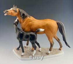 MINT HEREND XLarge Horse & Pony Natural Figurine ($4,513 Retail)