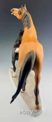 MINT HEREND XLarge Horse & Pony Natural Figurine ($4,513 Retail)