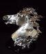 Magnificent Laminato Argento Silver On Cold Porcelain Horse Head Figurine 15