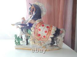 Mark Verbilky 1766 Fabric Gardner Hand Made Russia Boy Horse Porcelain Figurine