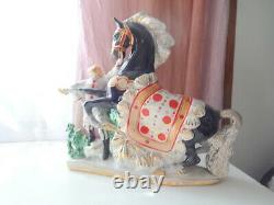 Mark Verbilky 1766 Fabric Gardner Hand Made Russia Boy Horse Porcelain Figurine