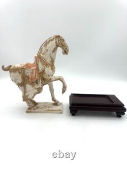 Medium Size 12 Tang Dynasty Ceramic Horse Ornate Saddle Tomb Figurine Replica