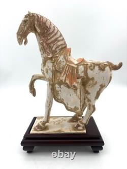 Medium Size 12 Tang Dynasty Ceramic Horse Ornate Saddle Tomb Figurine Replica