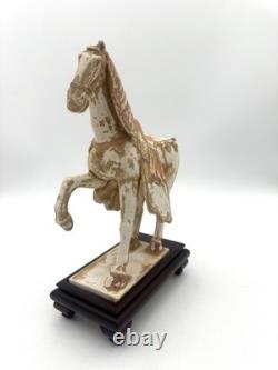 Medium Size 12 Tang Dynasty Ceramic Horse Ornate Saddle Tomb Figurine Replica