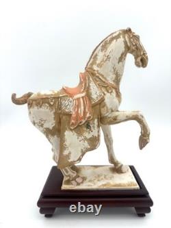 Medium Size 12 Tang Dynasty Ceramic Horse Ornate Saddle Tomb Figurine Replica