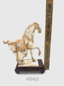 Medium Size 12 Tang Dynasty Ceramic Horse Ornate Saddle Tomb Figurine Replica
