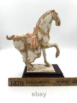 Medium Size 12 Tang Dynasty Ceramic Horse Ornate Saddle Tomb Figurine Replica