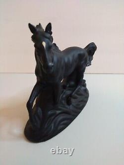 Meico Porcelain Beautiful Black Stallion Horse