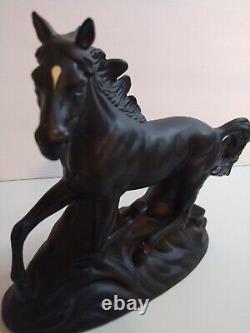 Meico Porcelain Beautiful Black Stallion Horse