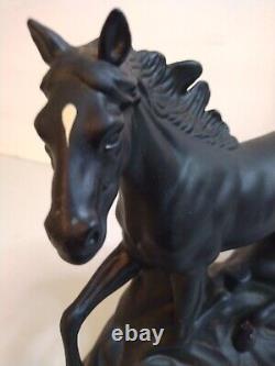 Meico Porcelain Beautiful Black Stallion Horse