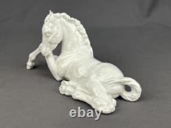 Meissen Blanc De Chine Porcelain Lying Foal Horse #A1195 9 Figurine c. 1937