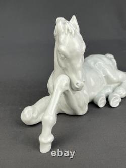 Meissen Blanc De Chine Porcelain Lying Foal Horse #A1195 9 Figurine c. 1937