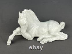 Meissen Blanc De Chine Porcelain Lying Foal Horse #A1195 9 Figurine c. 1937