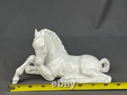 Meissen Blanc De Chine Porcelain Lying Foal Horse #A1195 9 Figurine c. 1937