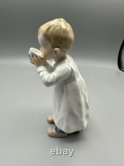 Meissen Julis Hentschel's Children Boy Tea Bowl & Toy Horse Figurine Meissen Julis Hentschel's Children Boy Tea Bowl & Toy Horse Figurine