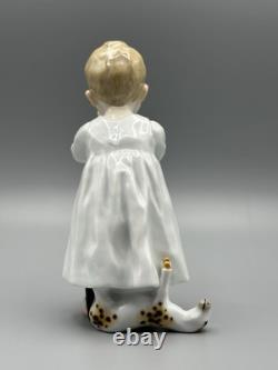 Meissen Julis Hentschel's Children Boy Tea Bowl & Toy Horse Figurine