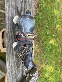 Melba Ware Draft Horse Grey Shire with Harness Gloss Finish 6.5 Inches Tall