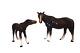 Melba Ware England Mare Horse With Foal Colt Pony Porcelain Figurines Vintage Rare