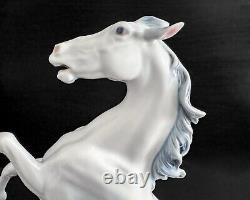 Metzler Ortloff Germany 12 Large White Rearing Horse Stallion Figurine