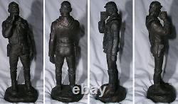 Michael Garman Cavalry Sgt Statuette Bronze Tone Vtg Figurine 1969 SIGNED IN INK