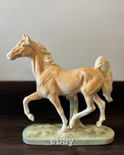 Mid-Century Goldcrest Palomino Fine China Horse Figurine Sculpture 1155-2 11.75