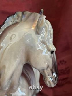 Mid Century Lusterware Ceramic Horse Mare & Foal Figurine VTG STUNNING Large