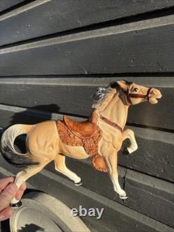 Mid Century Vintage Ceramic Riding Horse With Saddle Equestrian Japan With Damage