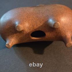 Mid Century boy On Horse Figurine Brown. Black Greybluish 6 inH 6 W