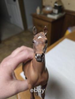 Monrovia DW Hagen Renaker Horse Swaps With Sticker Racehorse 1 Ear Repaired
