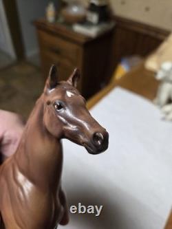 Monrovia DW Hagen Renaker Horse Swaps With Sticker Racehorse 1 Ear Repaired