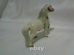 Monrovia Hagen Renaker White Circus Pony Horse w Red Trim Orig Label