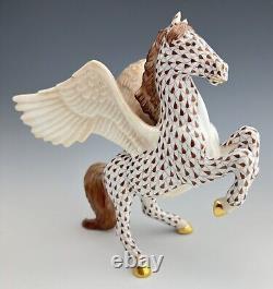 NEW HEREND Large PEGASUS Horse Chocolate Fishnet Figurine 1ST ED ($2,242)