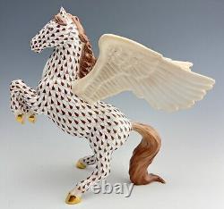 NEW HEREND Large PEGASUS Horse Chocolate Fishnet Figurine 1ST ED ($2,242)