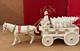 New Lenox Mistletoe Park Village Farm Wagon & Horse Figurine # 894892 Nib
