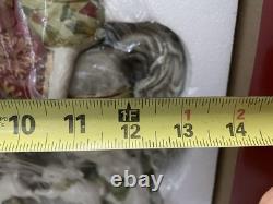 NOS. Fitz & Floyd Damask Holiday Santa on Horse Extra-Large Figurine 16 1/2'