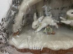 NOS. Fitz & Floyd Damask Holiday Santa on Horse Extra-Large Figurine 16 1/2'