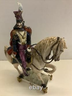Napoleon 7 Horse Soldier Max Poniatoushi Porcelain Figure